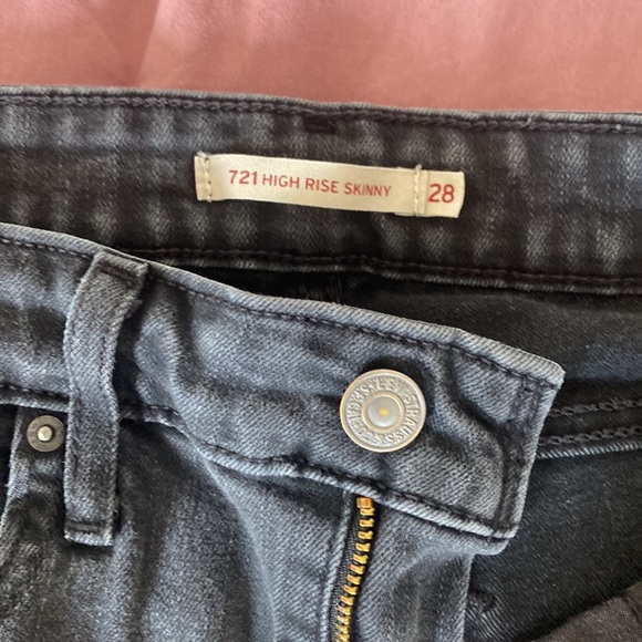 Skinny high rise levi jeans 721 size 28 - Picture 2 of 3